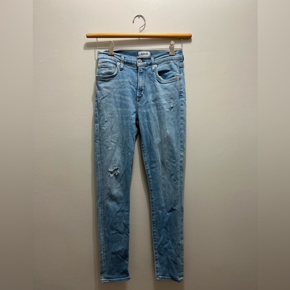 Agolde Sophie Mid Rise Ankle Jeans light wash, size 27 - Picture 2 of 8